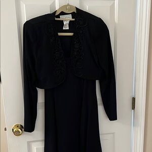 Scott McClintock Elegant Black Dress with Jacket. Size 6. EUC. Worn once